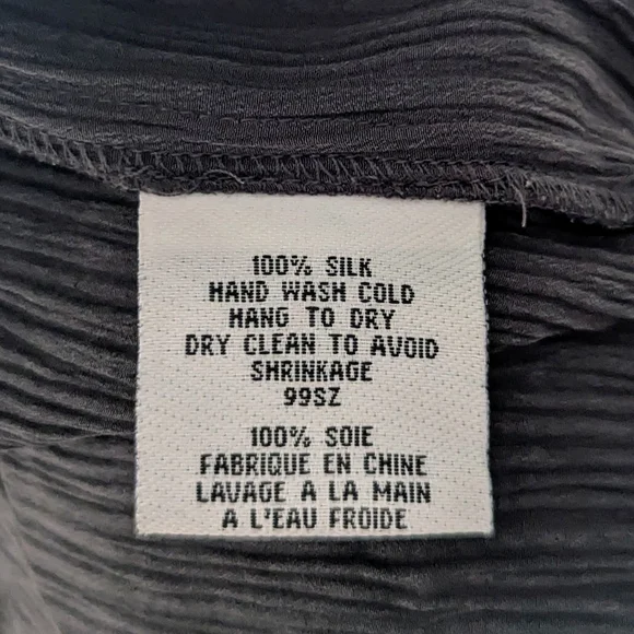 EILEEN FISHER vintage 1990's silk top jacket M - Picture 8 of 8